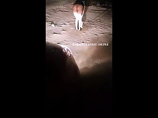 Harshita Ankit Couple Indian desi flashing ass at public