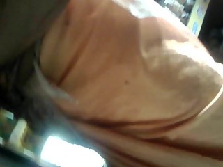 Satin Silk Saree Aunty